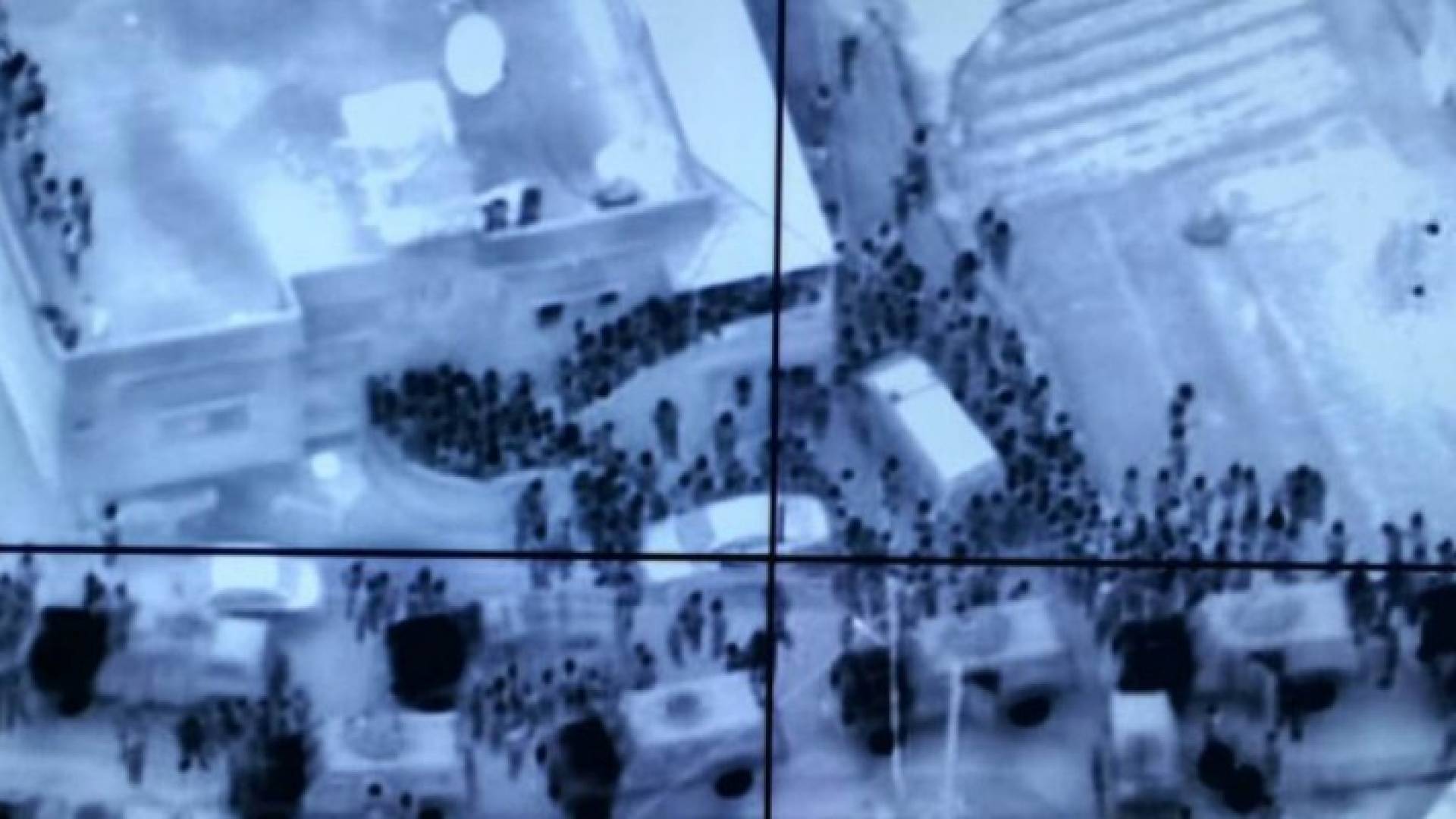 الصورة تظهر الطوق الأمني حول المنزل الذي تحصن فيه الإرهابيون