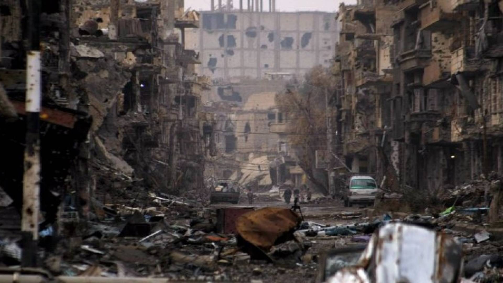 الدمار في احدى مناطق سوريا