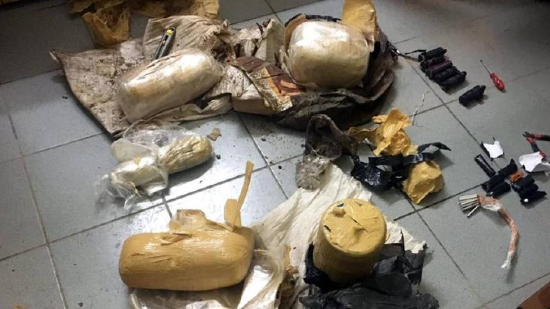 المتفجرات التي ضبها الأمن التركي