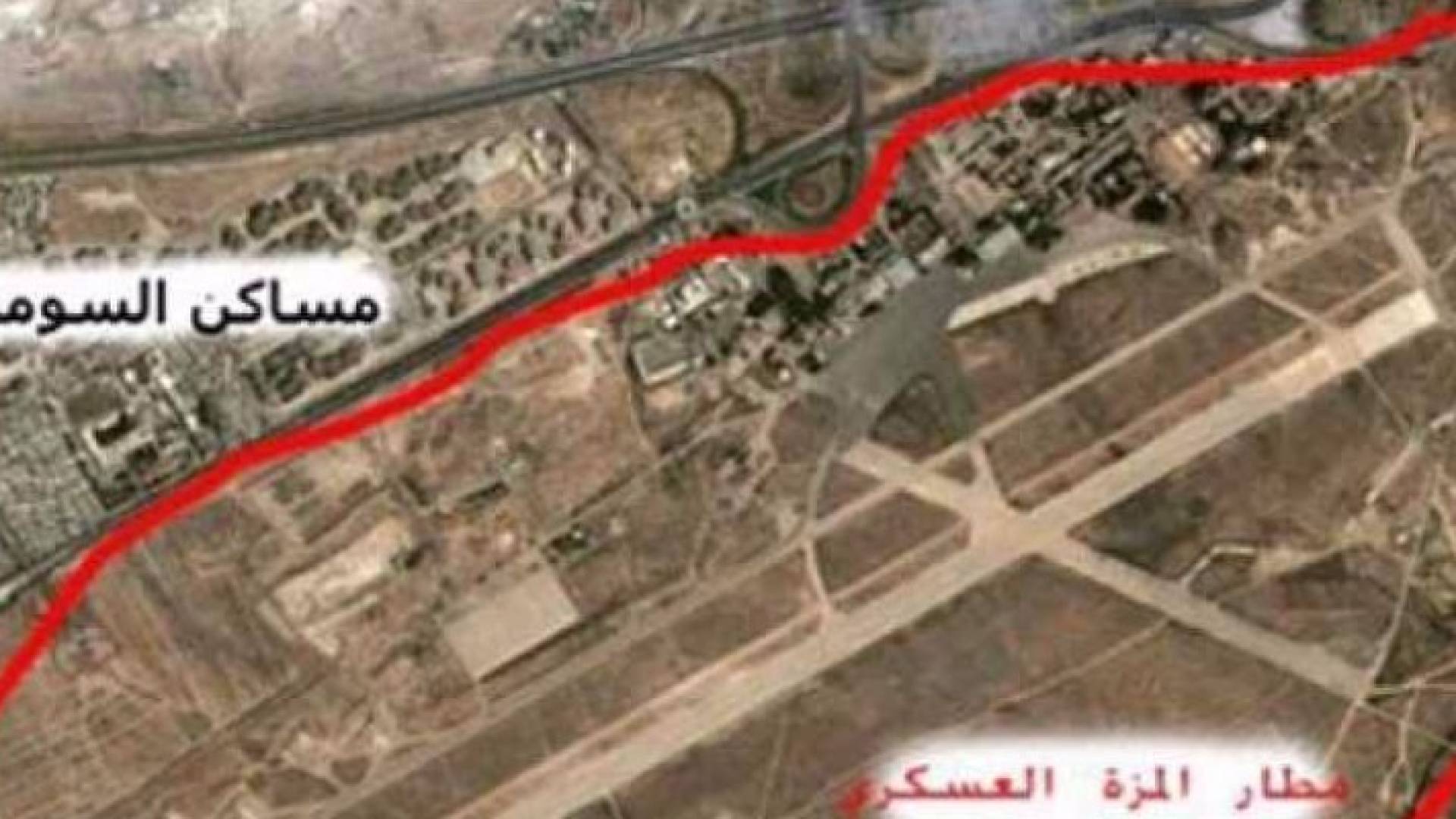 اشتعال النيران في المطار عقب القصف