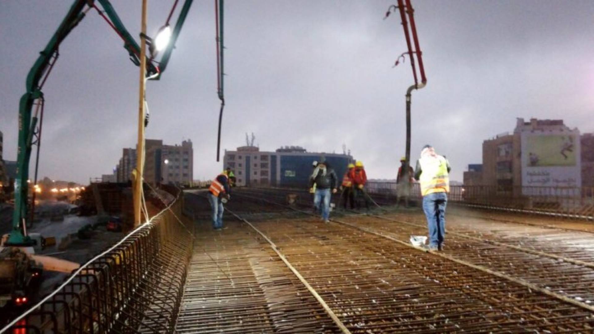 أمانة عمان أنجزت صب المرحلة الأولى من جسر ( تقاطع الدوريات الخارجية