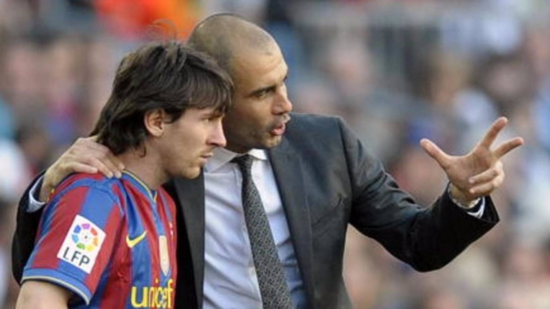 ليونيل ميسي مع غوارديولا