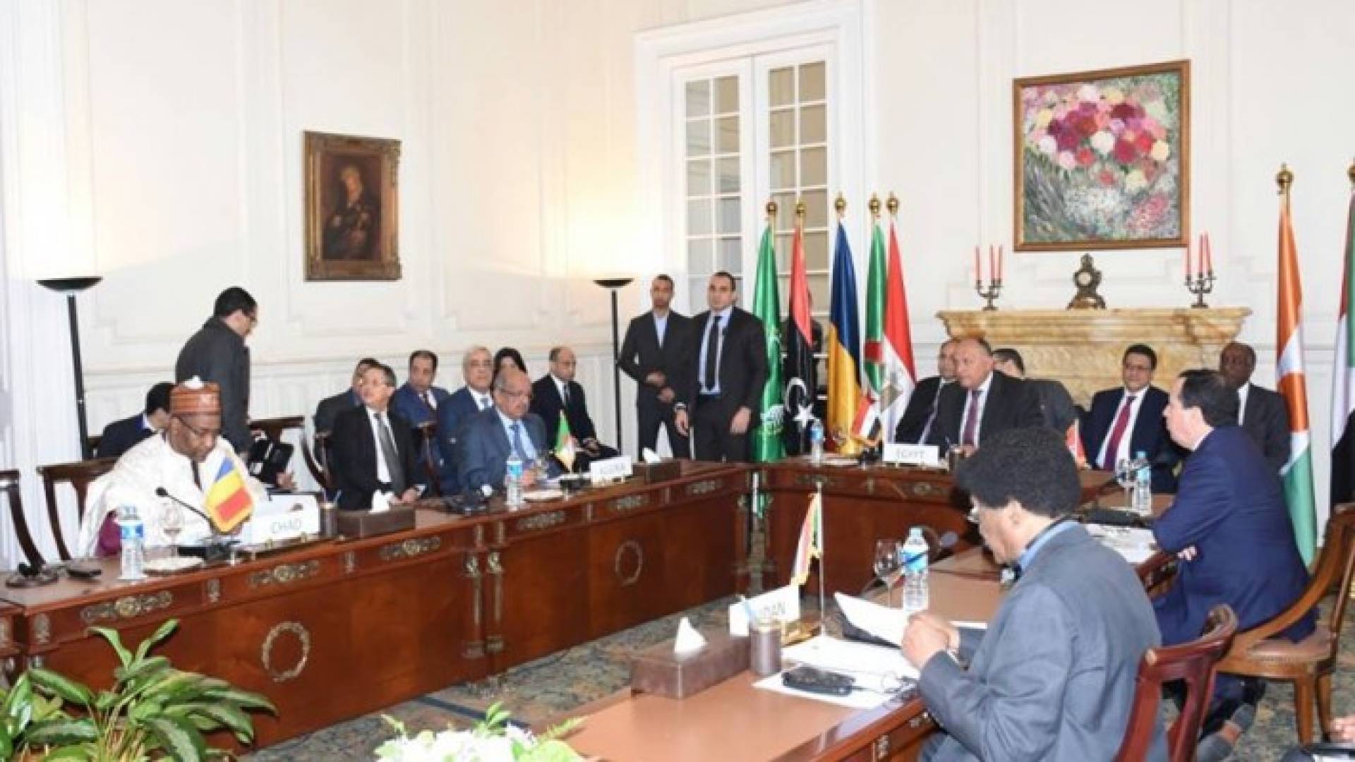 الاجتماع الوزاري العاشر لدول جوار ليبيا المنعقد في القاهرة