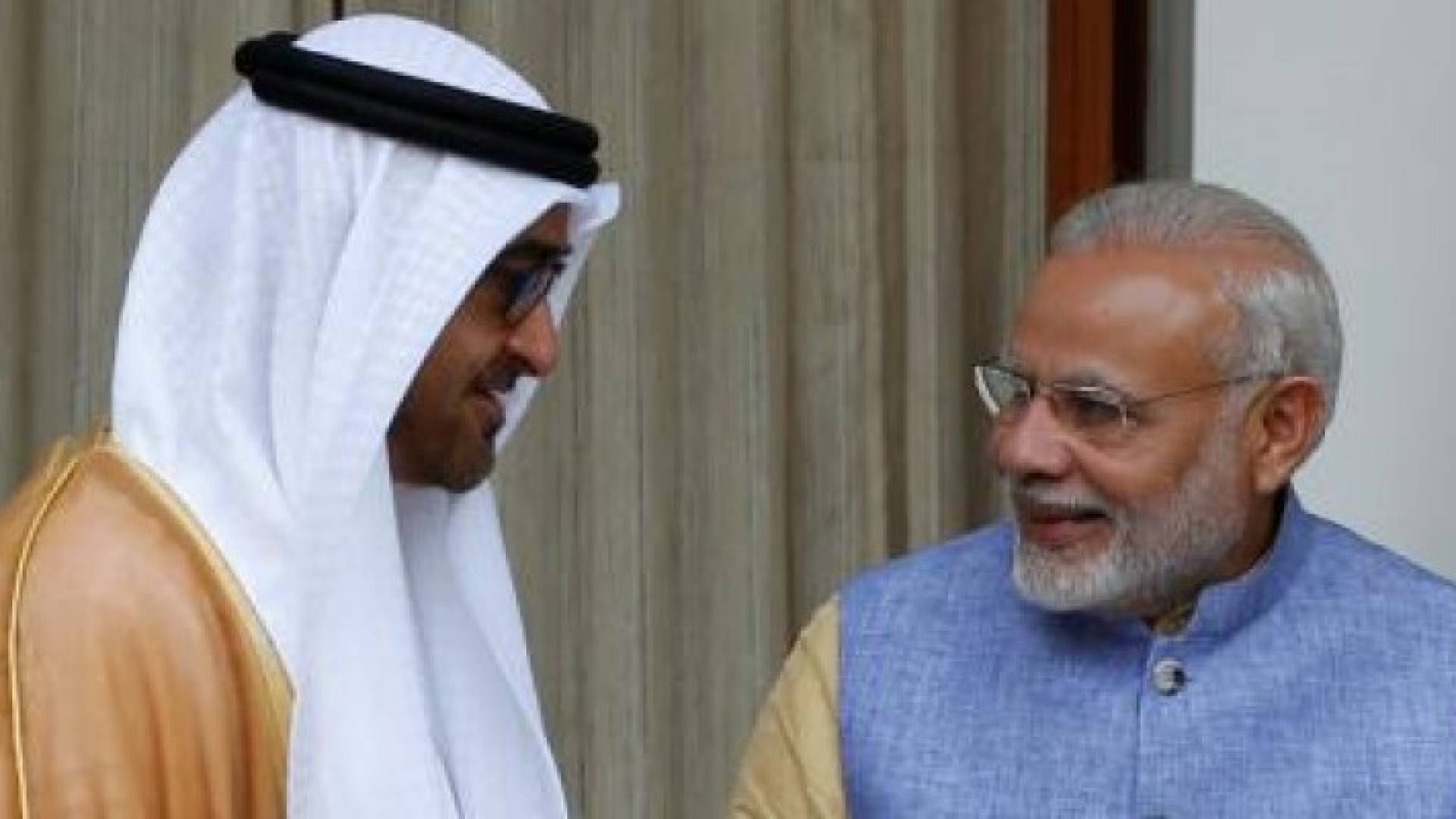 ولي عهد أبوظبي ورئيس الوزراء الهندي 