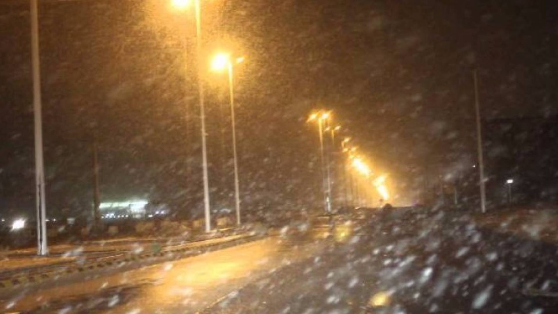 تساقط الثلوج في عجلون 