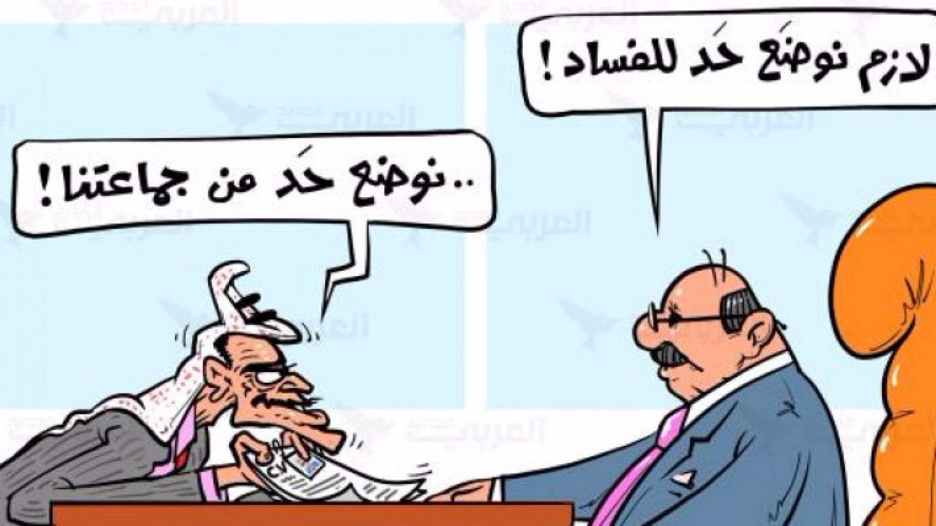 كاريكاتير للفنان عماد حجاج