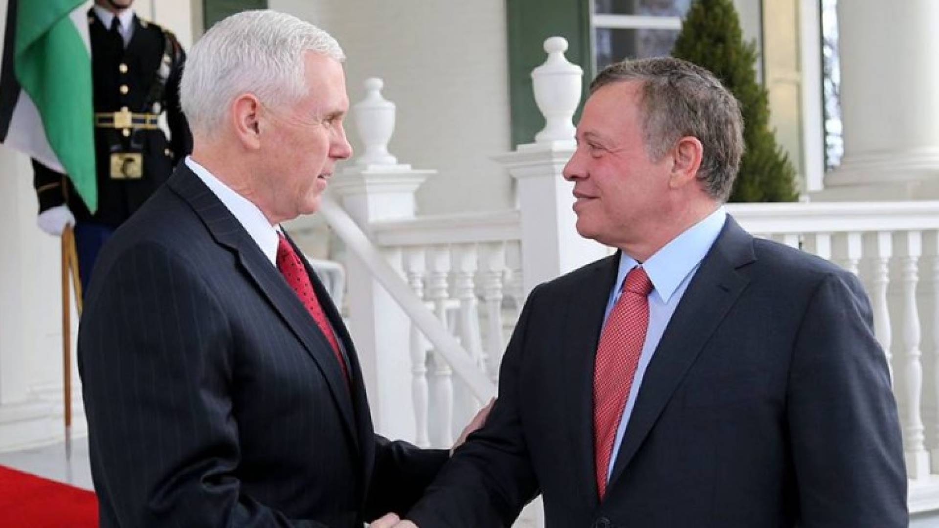 جلالة الملك ونائب الرئيس الأمريكي