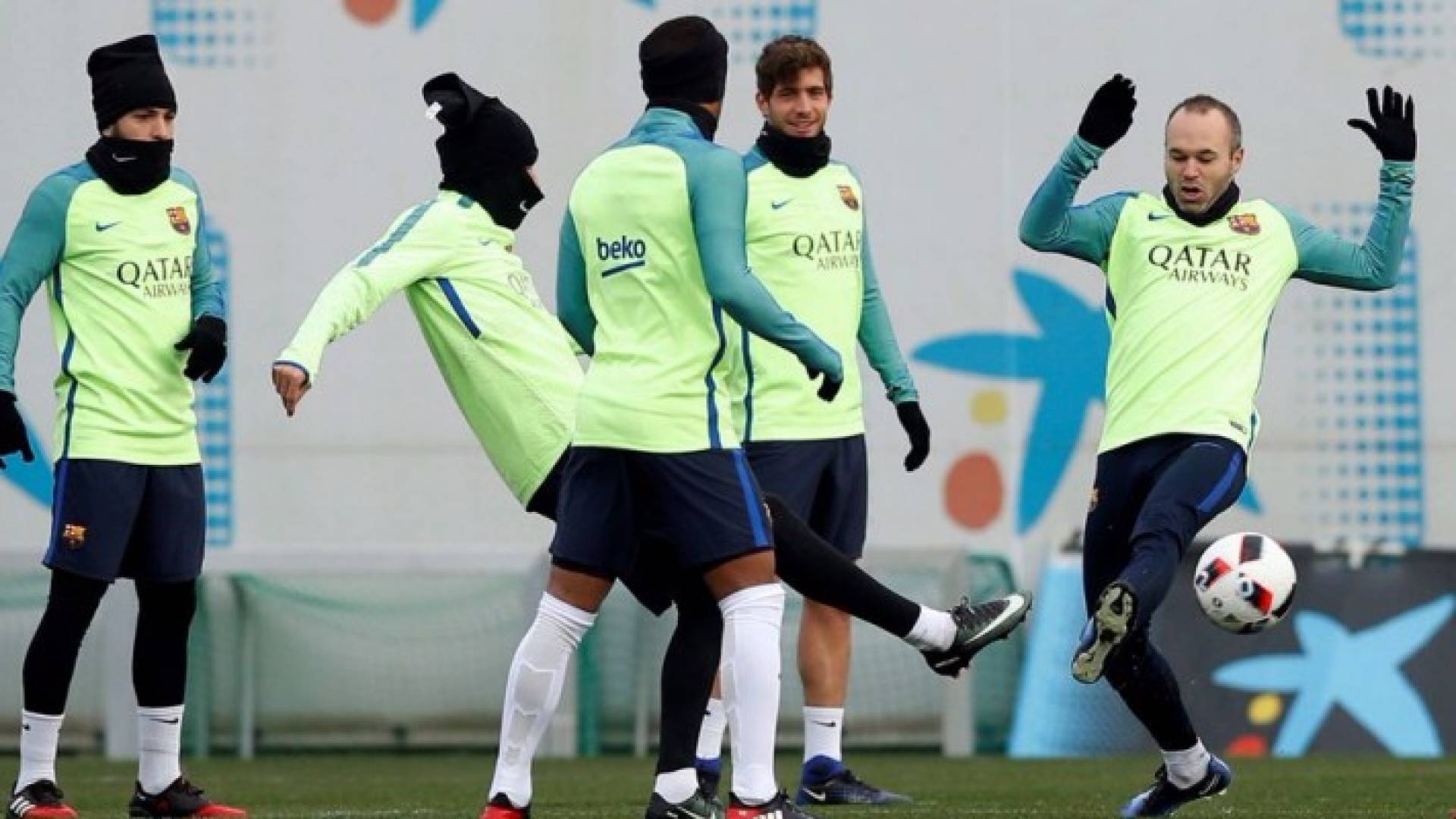 جانب من تدريبات الفريق التي شهدت عودة الرسام