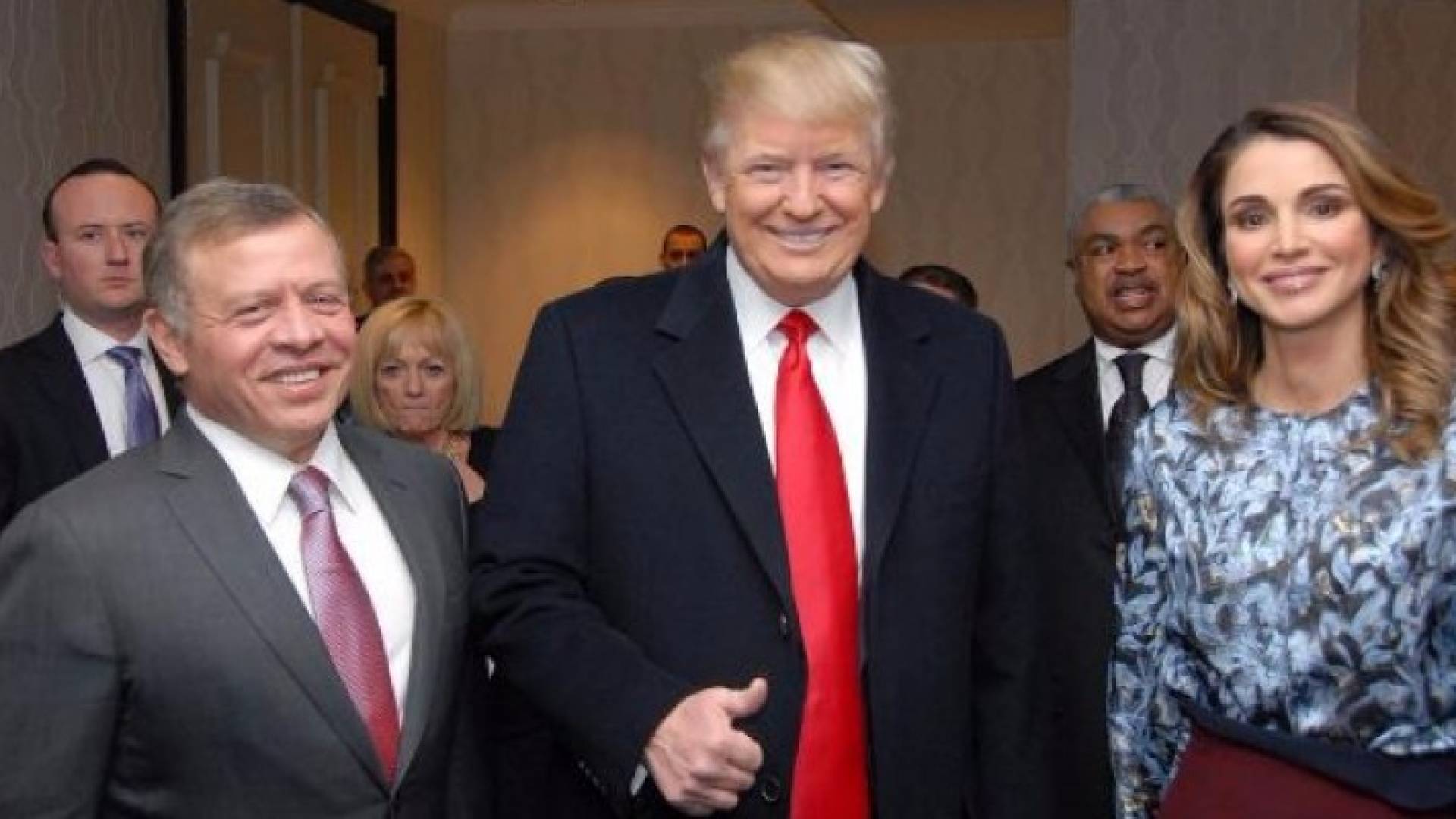 صاحبا الجلالة والرئيس الأمريكي دونالد ترامب  