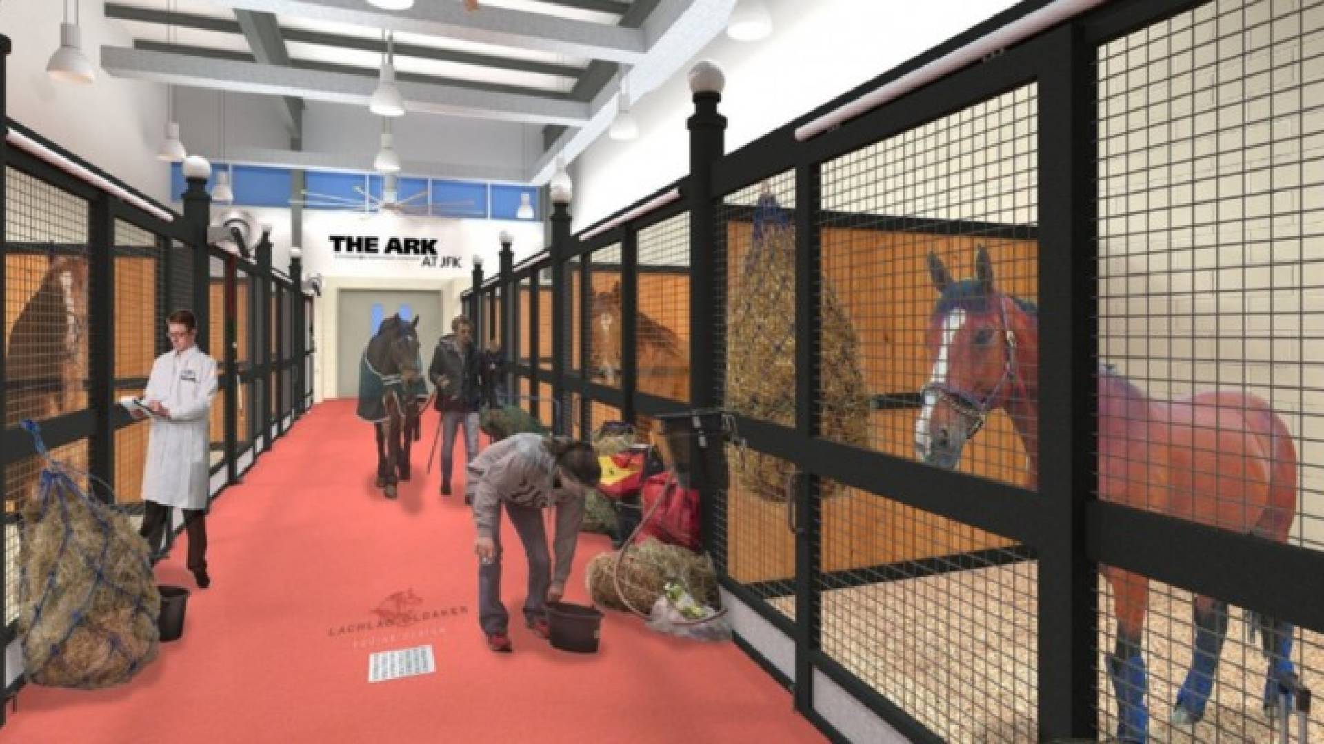 صورة فنية لصالة الحيوانات في المطار