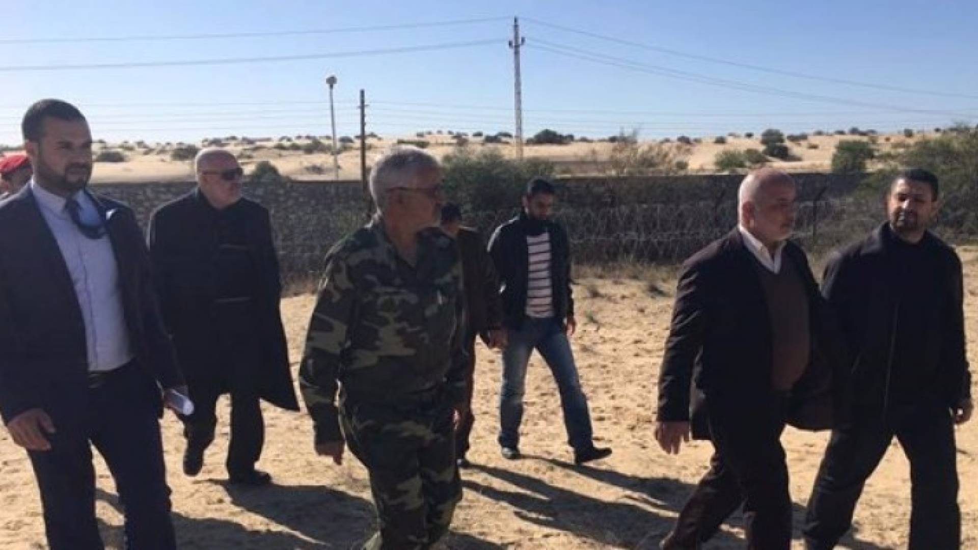 جانب من الجولة عند الحدود مع مصر 