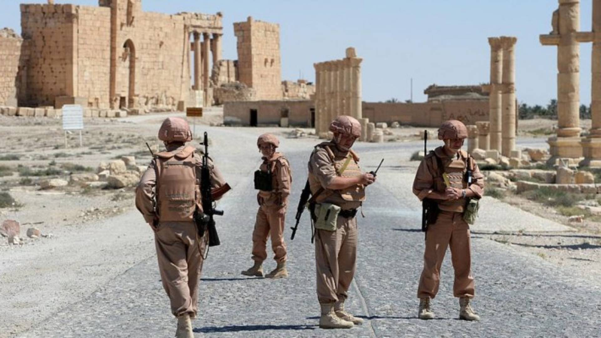 جنود روس في تدمر بسوريا - ارشيفية