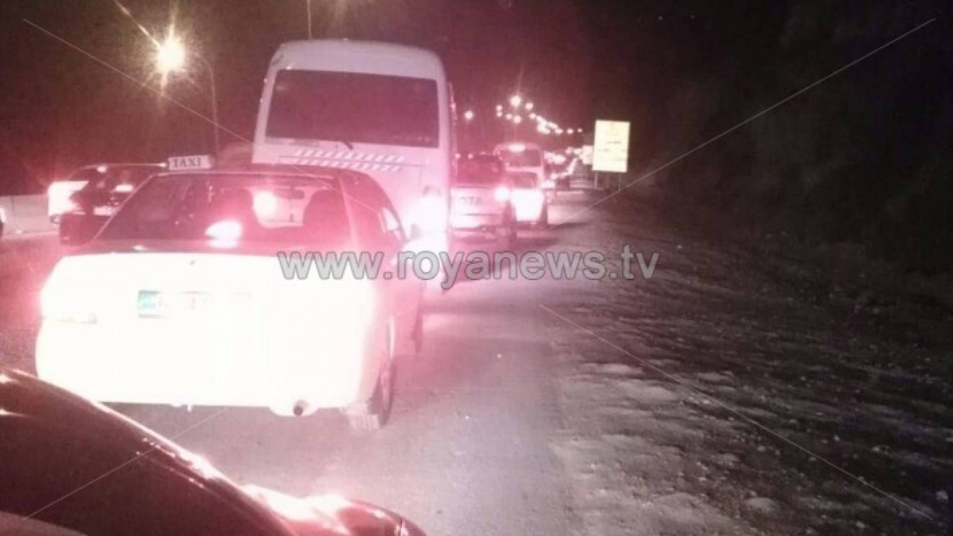 أزمة سير خانقة على أوتستراد عمان - اربد 