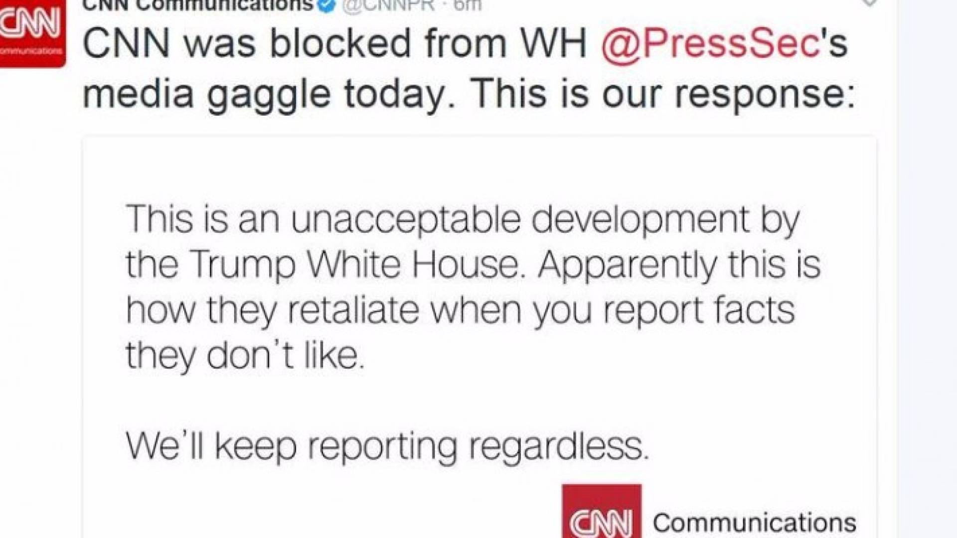 تغريدة CNN على تويتر 