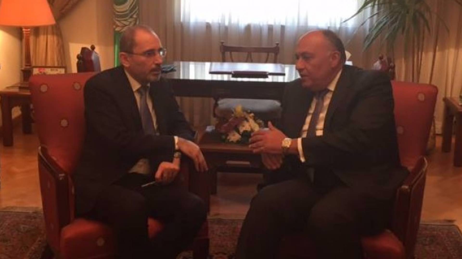 الوزيران شكري والصفدي 