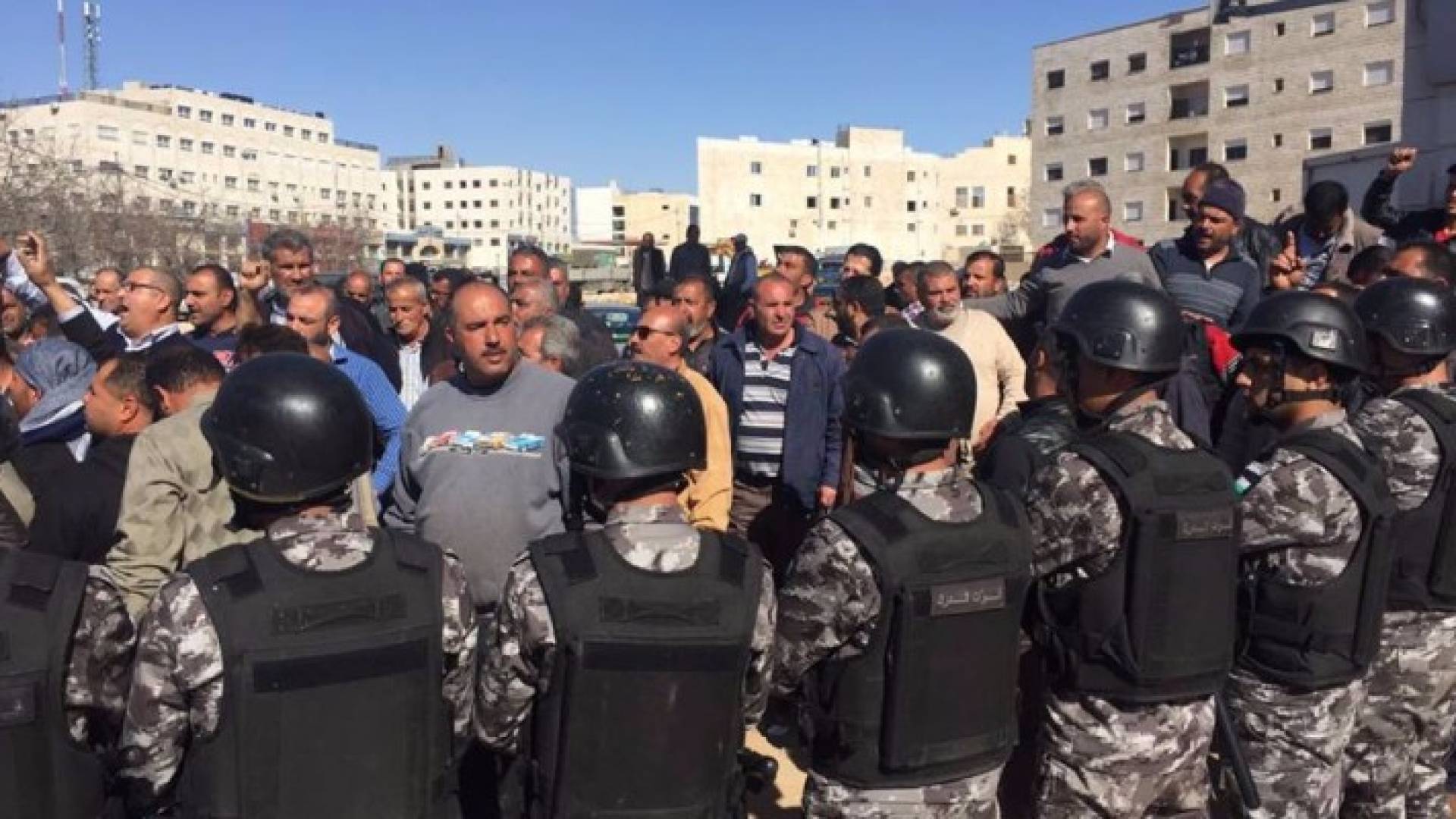 جانب من الاعتصام 