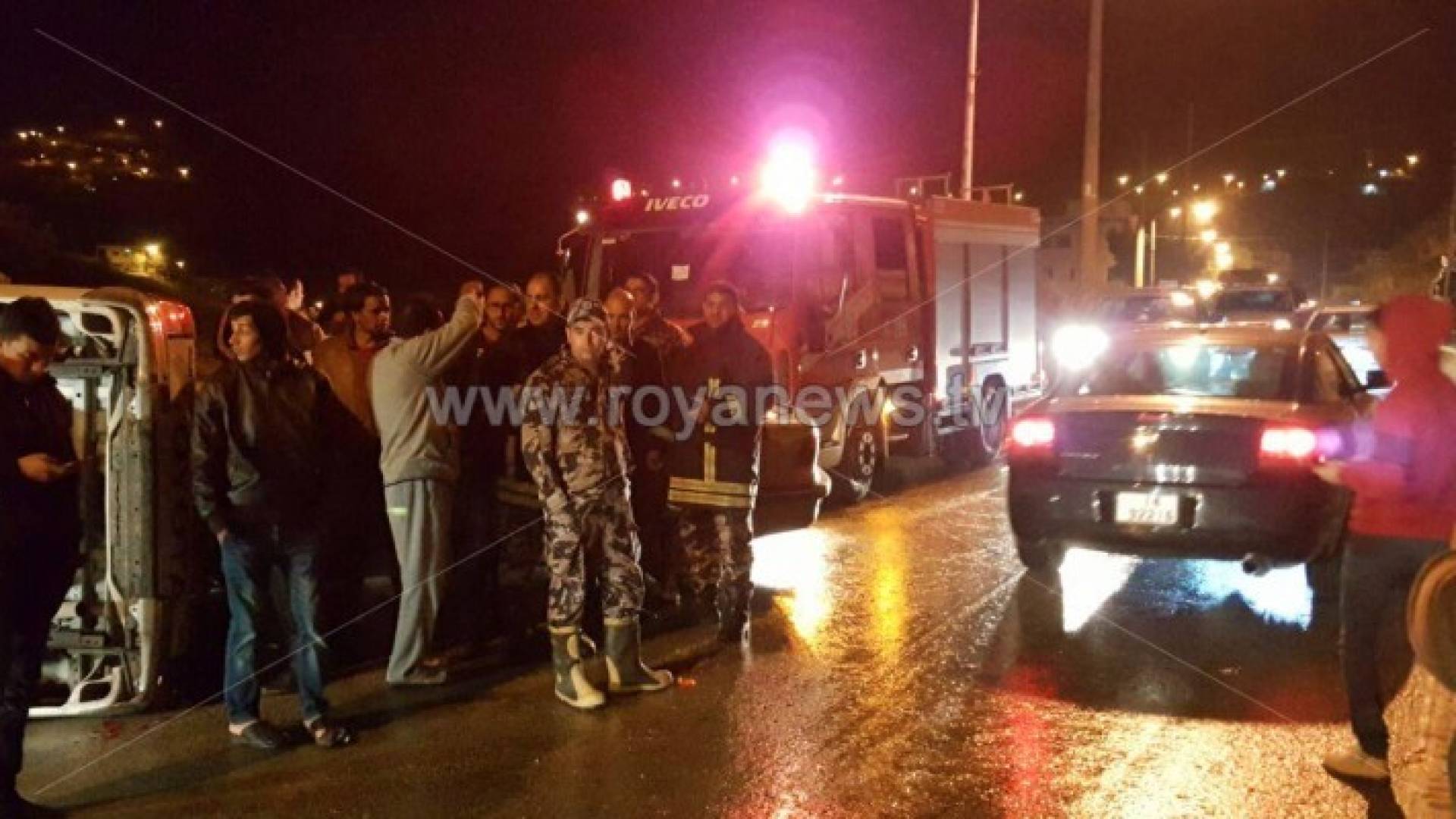 من مكان الحادث في وادي موسى ذ