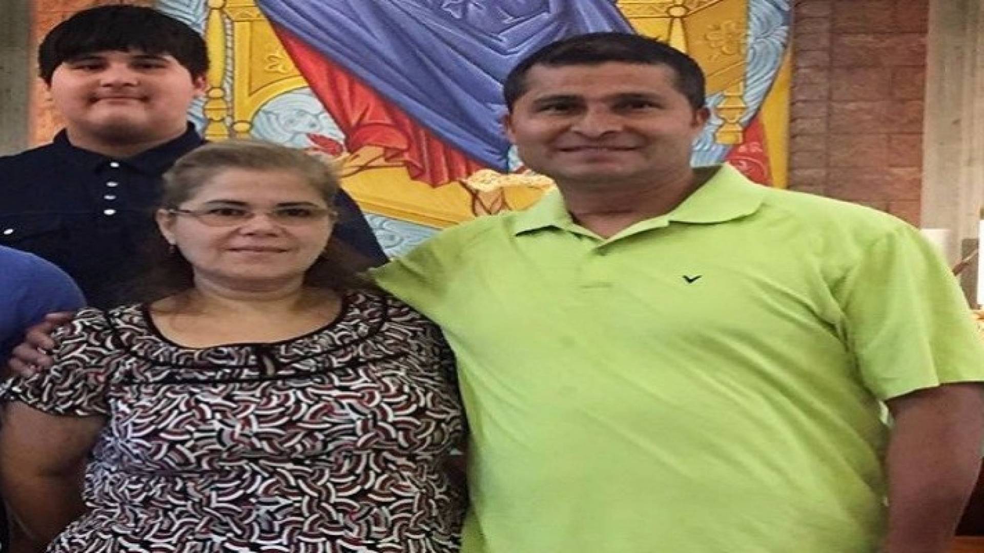 ألسيدس مورينو مع عائلته