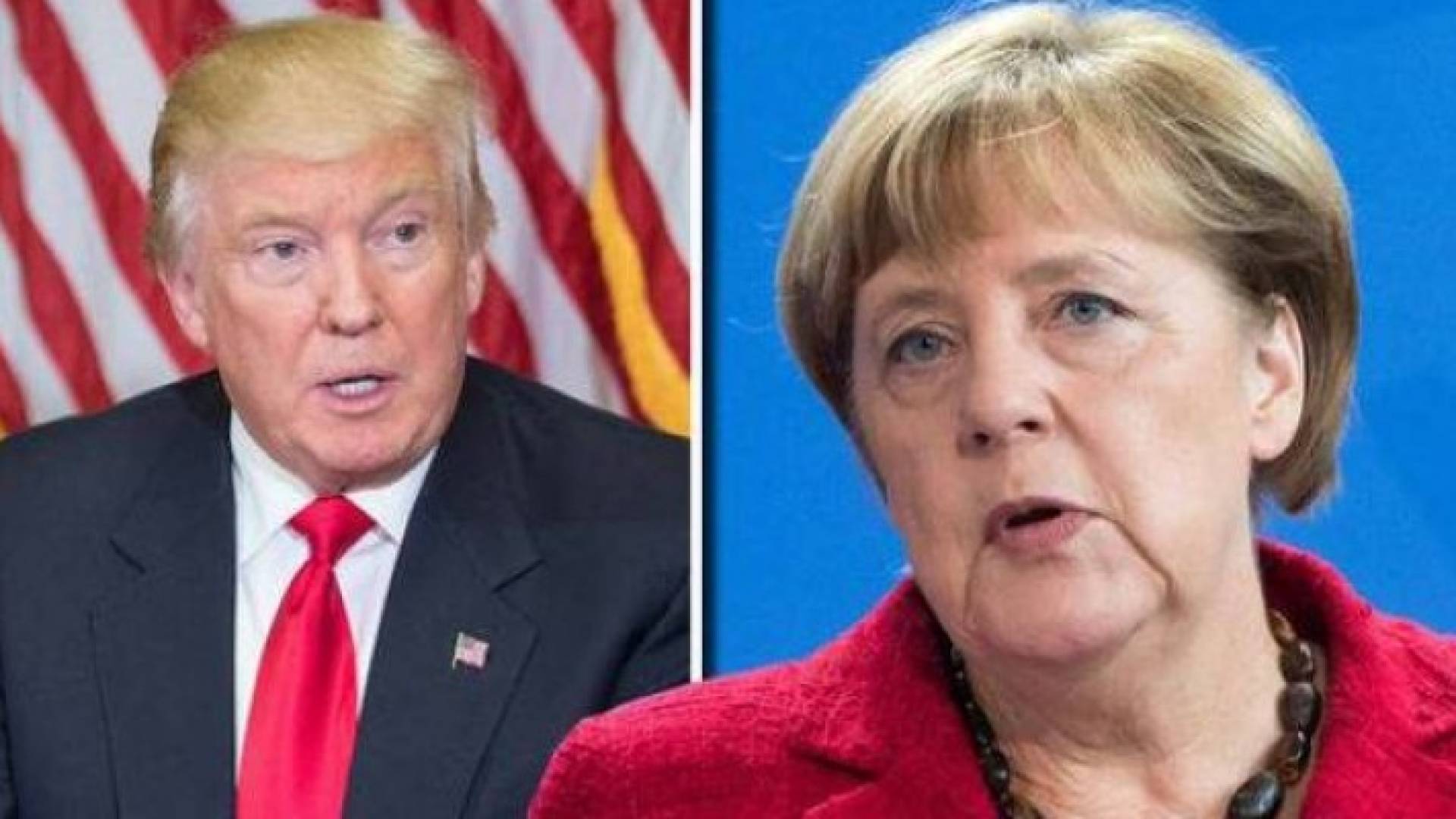 الرئيس الأميركي والمستشارة الالمانية