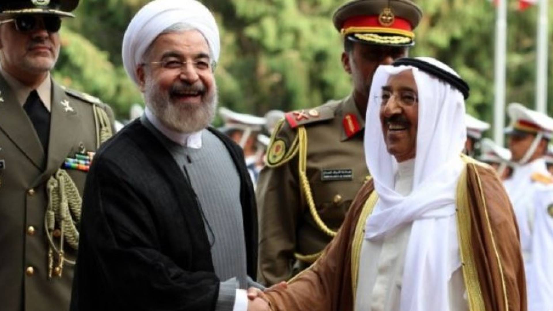 امير الكويت والرئيس الايراني
