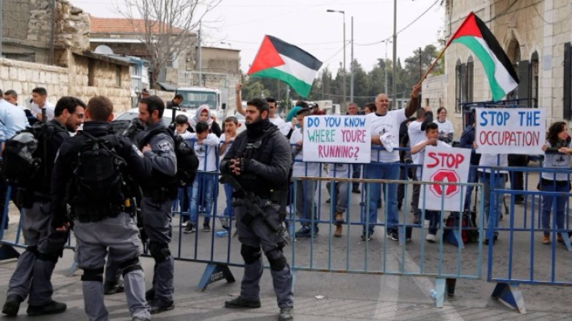 احتجاجات ضد الماراثون في القدس المحتلة 