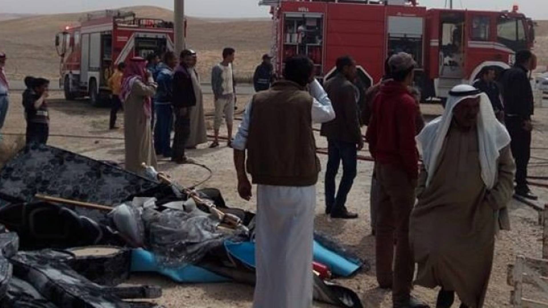 جانب من حريق المنزل 