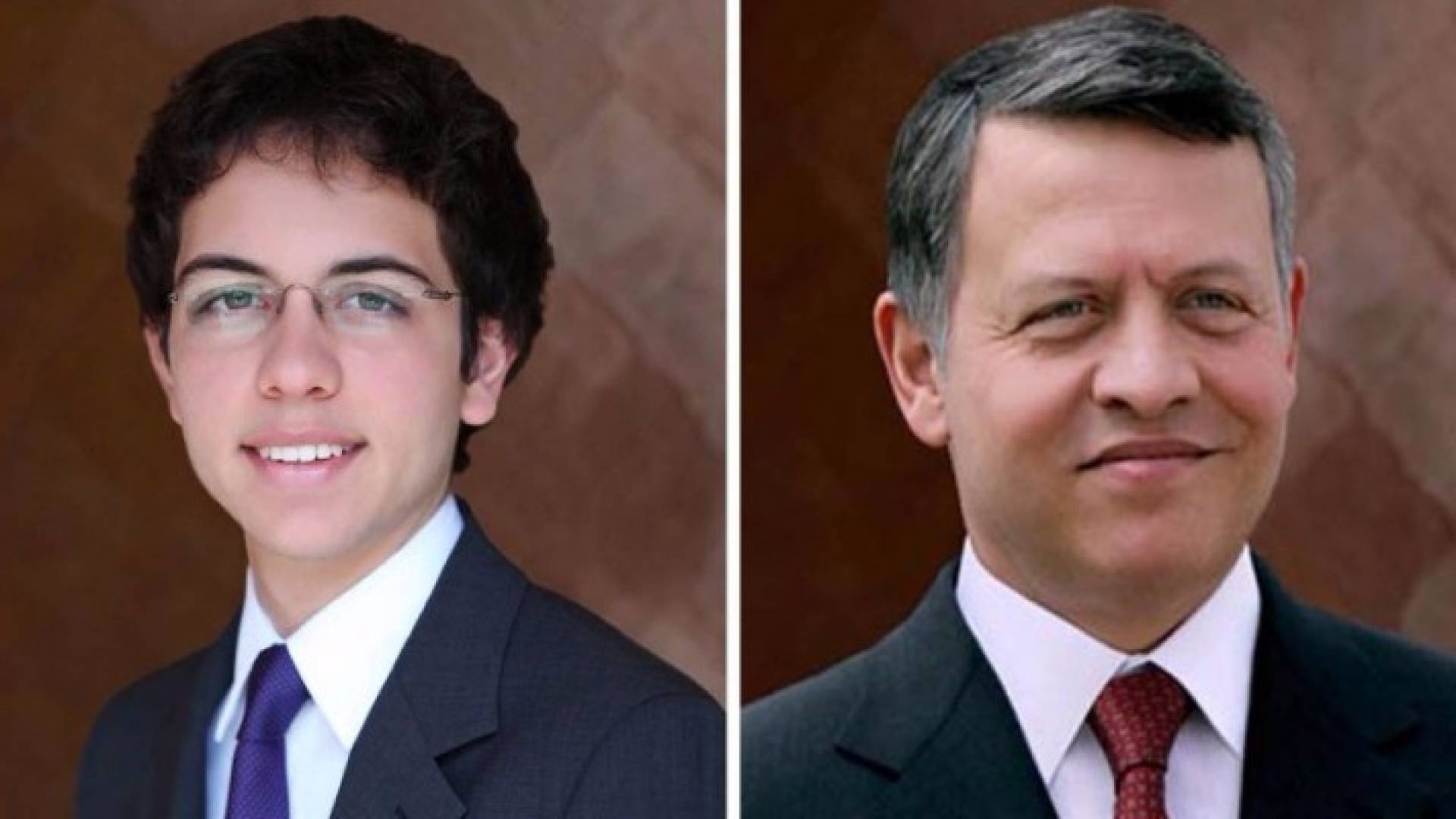 الملك عبدالله الثاني وولي العهد 