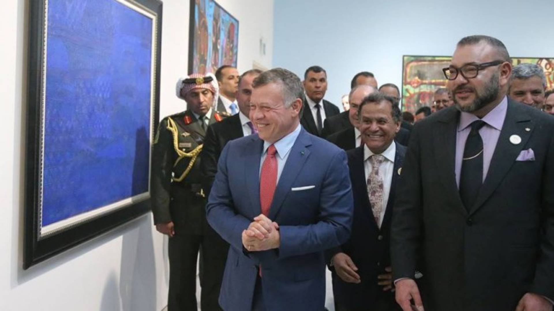 صورة خلال زيارة جلالة الملك عبدالله الثاني للمغرب