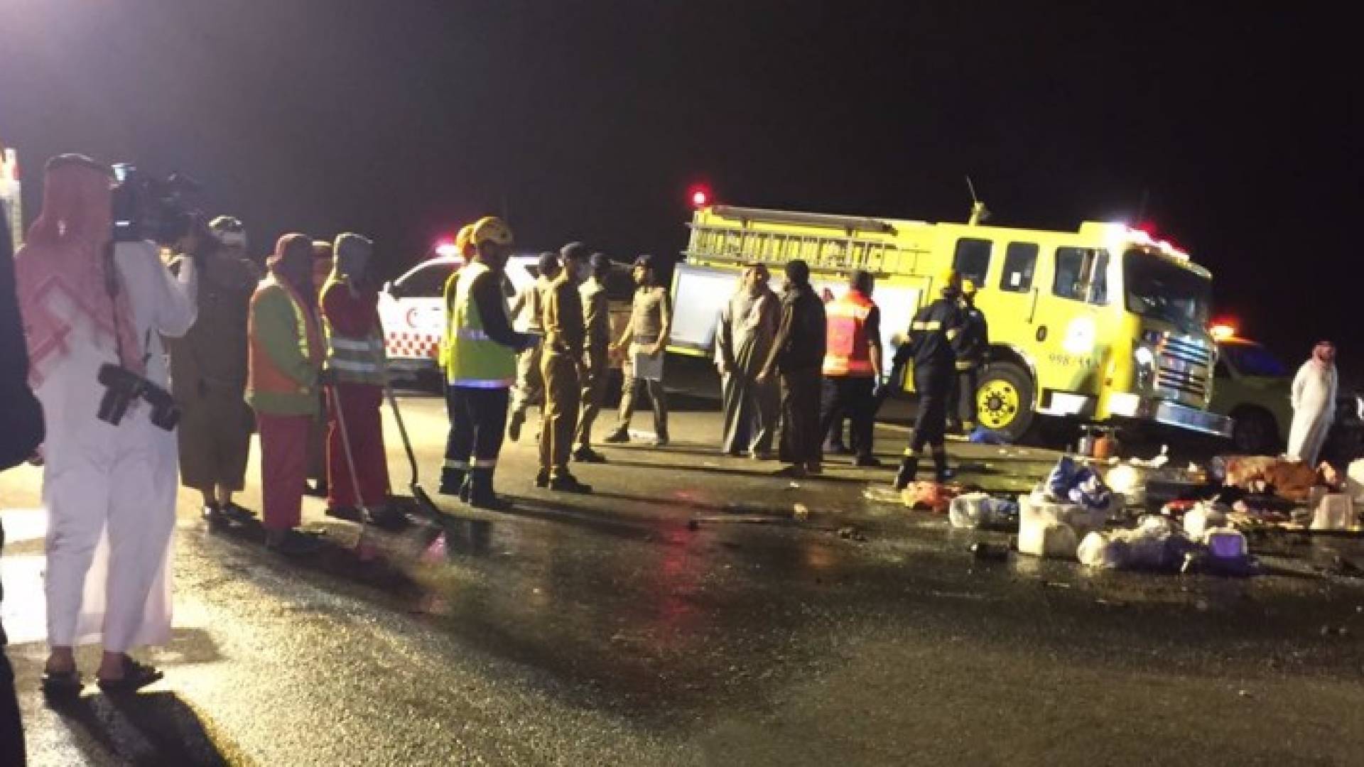 الحافلة التي تعرضت للحادث