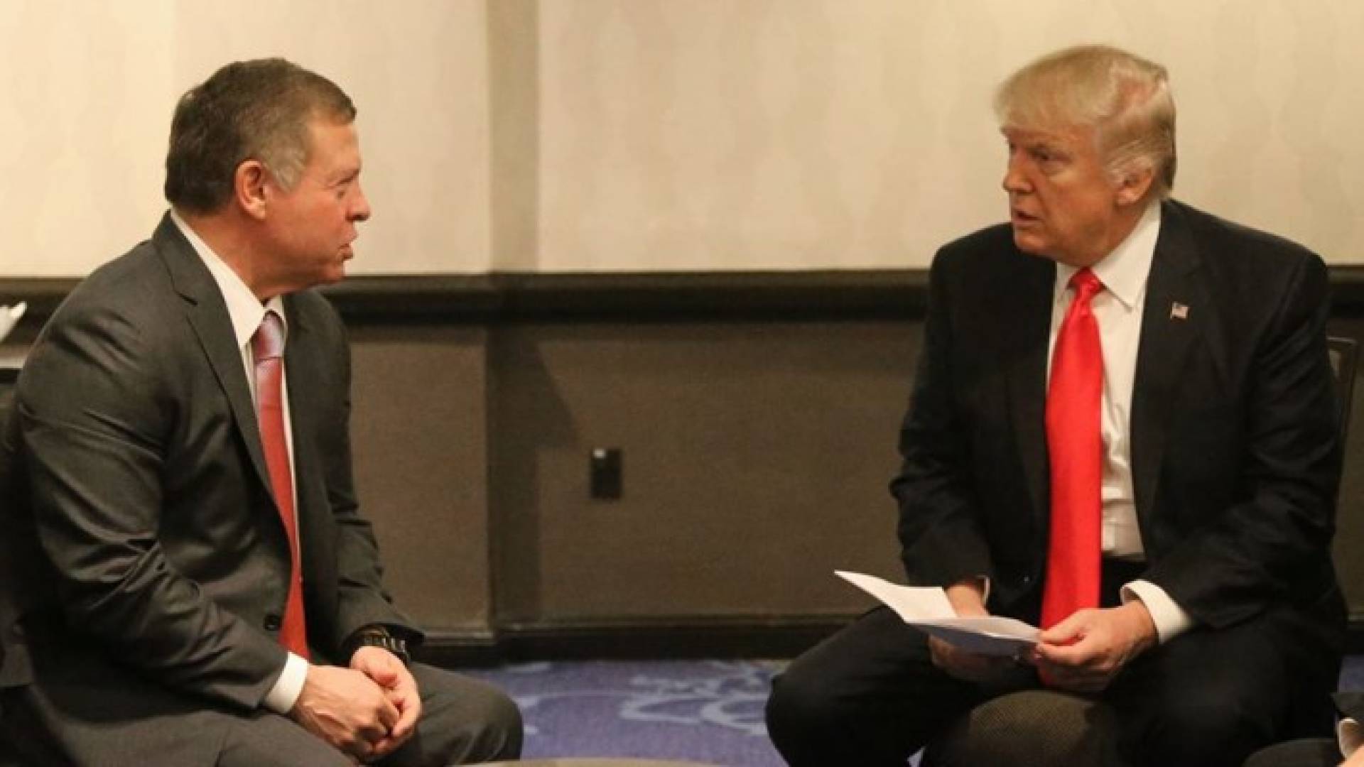 من لقاء سابق للملك وترامب