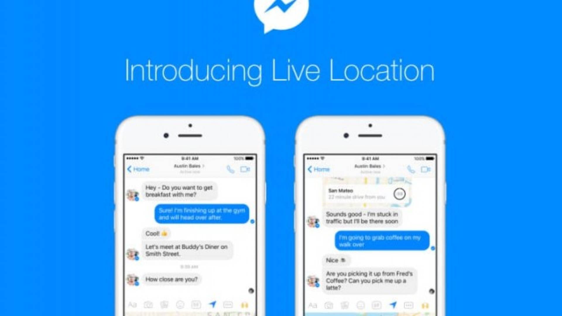 فيس بوك ماسنجر يتيح مشاركة الموقع لمدة ساعة