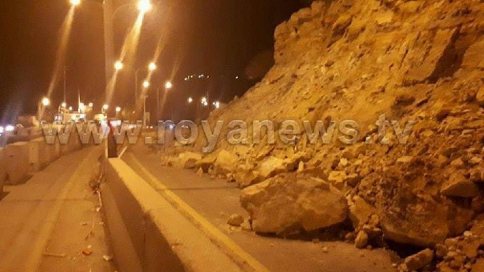 فتح طريق اربد باتجاه عمان 