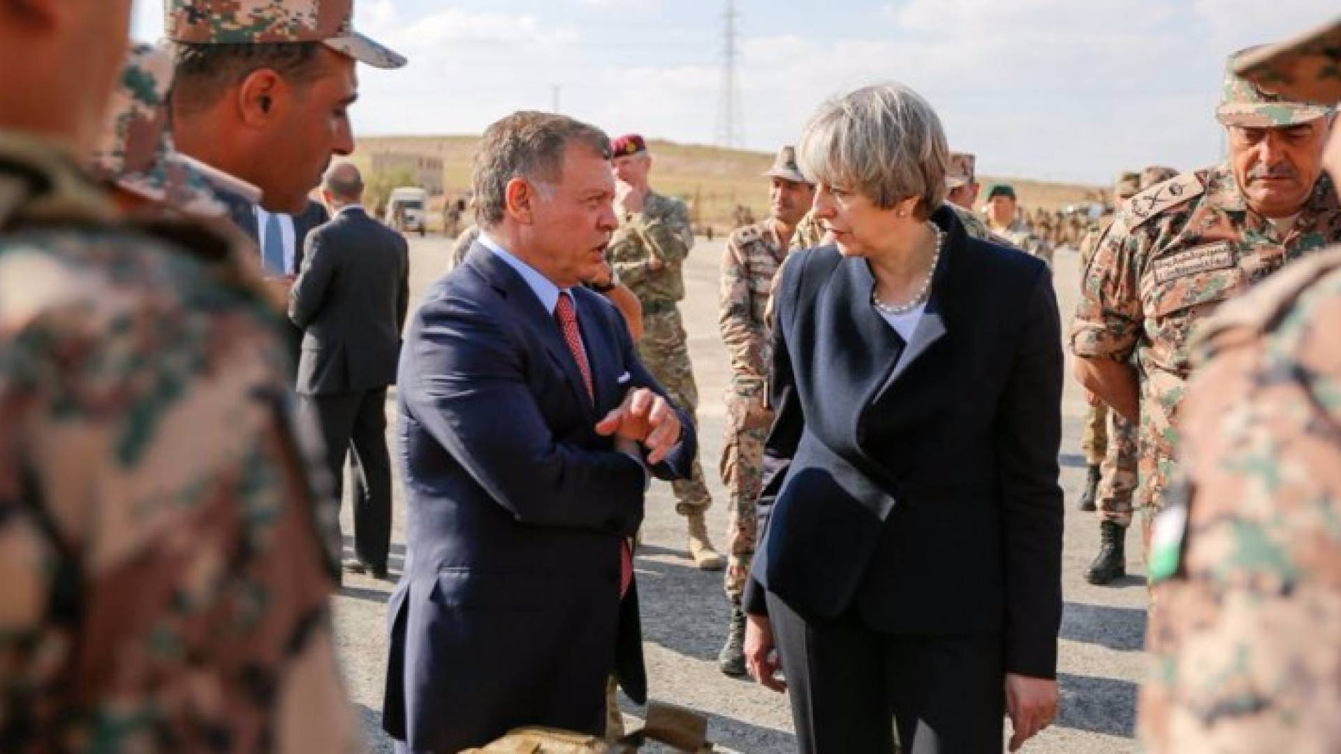 جلالة الملك يستقبل رئيسة الوزراء البريطانية تيريزا ماي