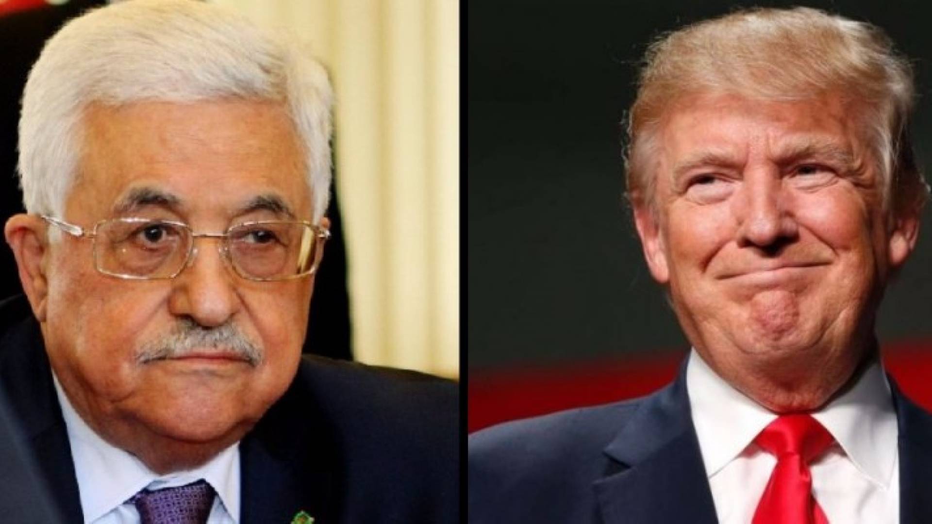 الرئيس الأمريكي ترمب والرئيس الفلسطيني محمود عباس 