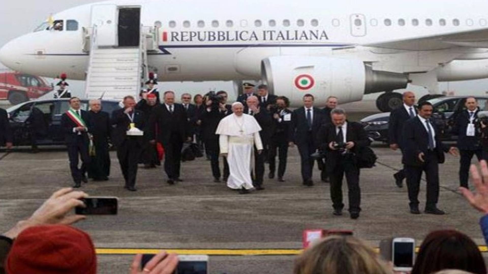 جانب من وصول البابا لمصر 