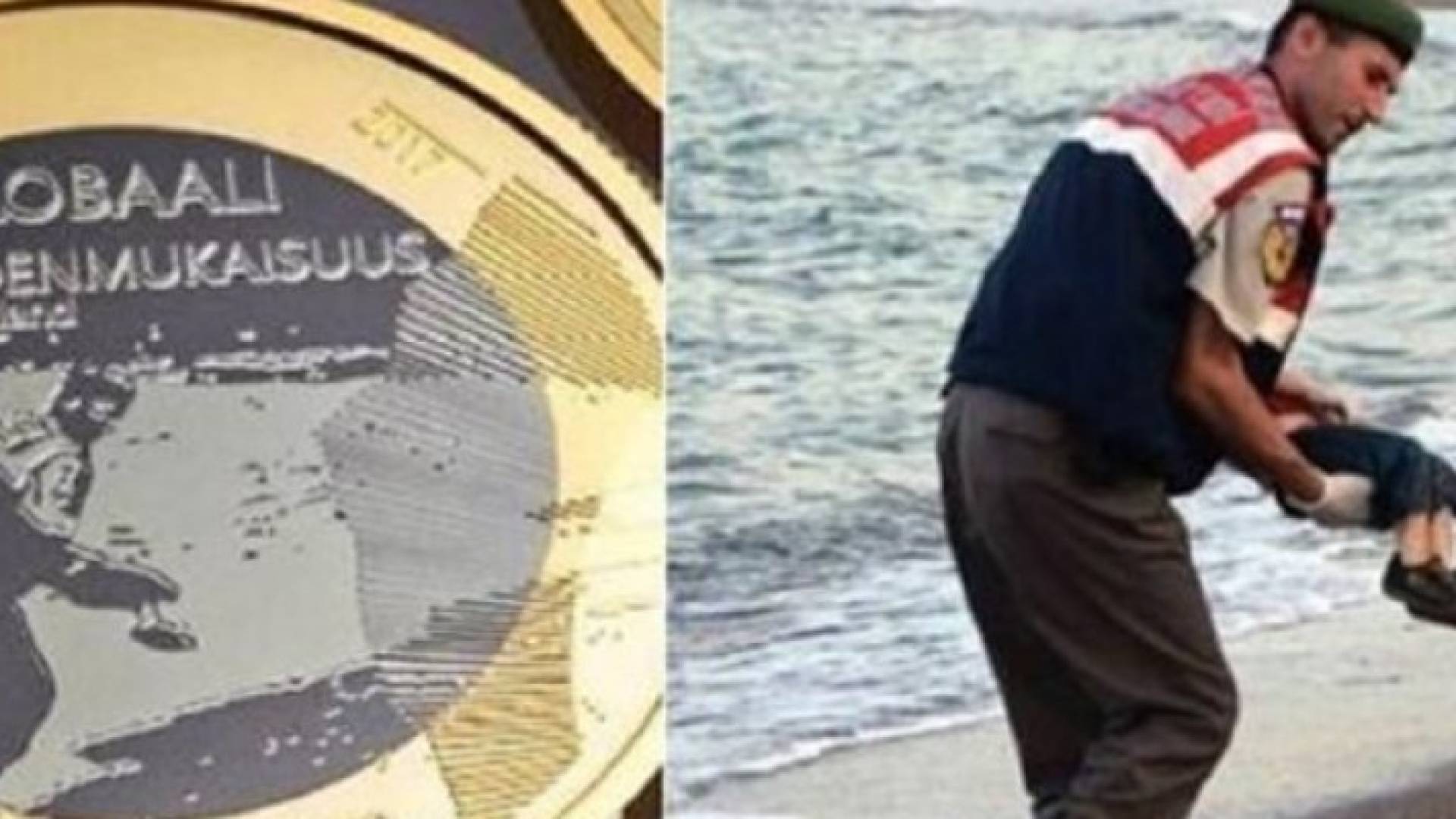 صورة الطفل السوري إيلان على عملة فلندا