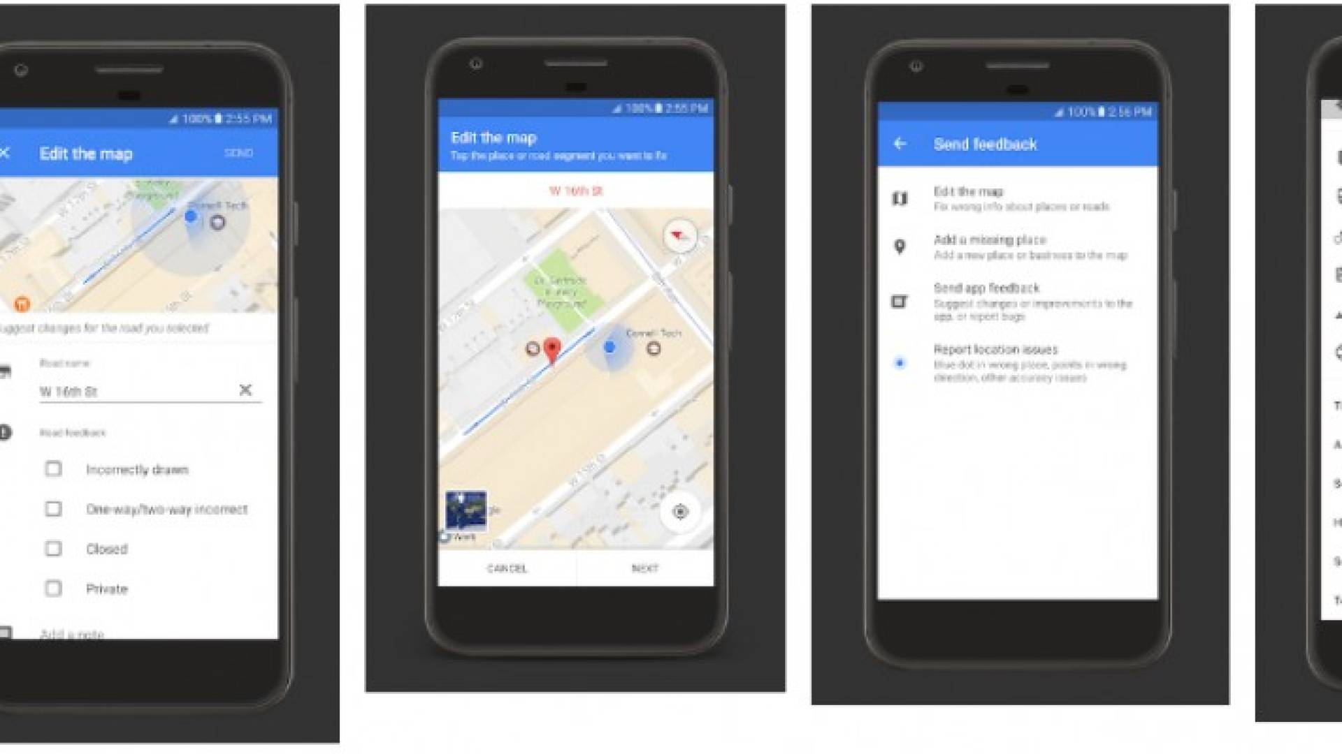 تطبيق خرائط جوجل يدعم الآن التعديل على الطرق