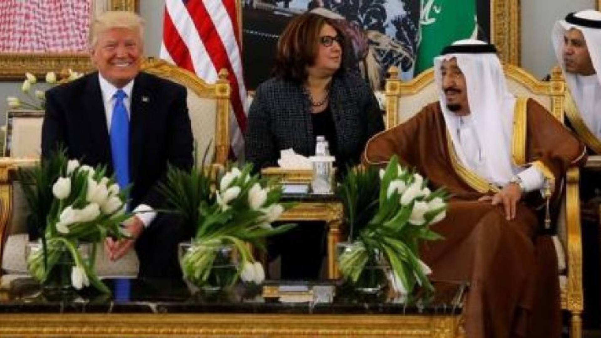 العاهل السعودي وترمب في الرياض