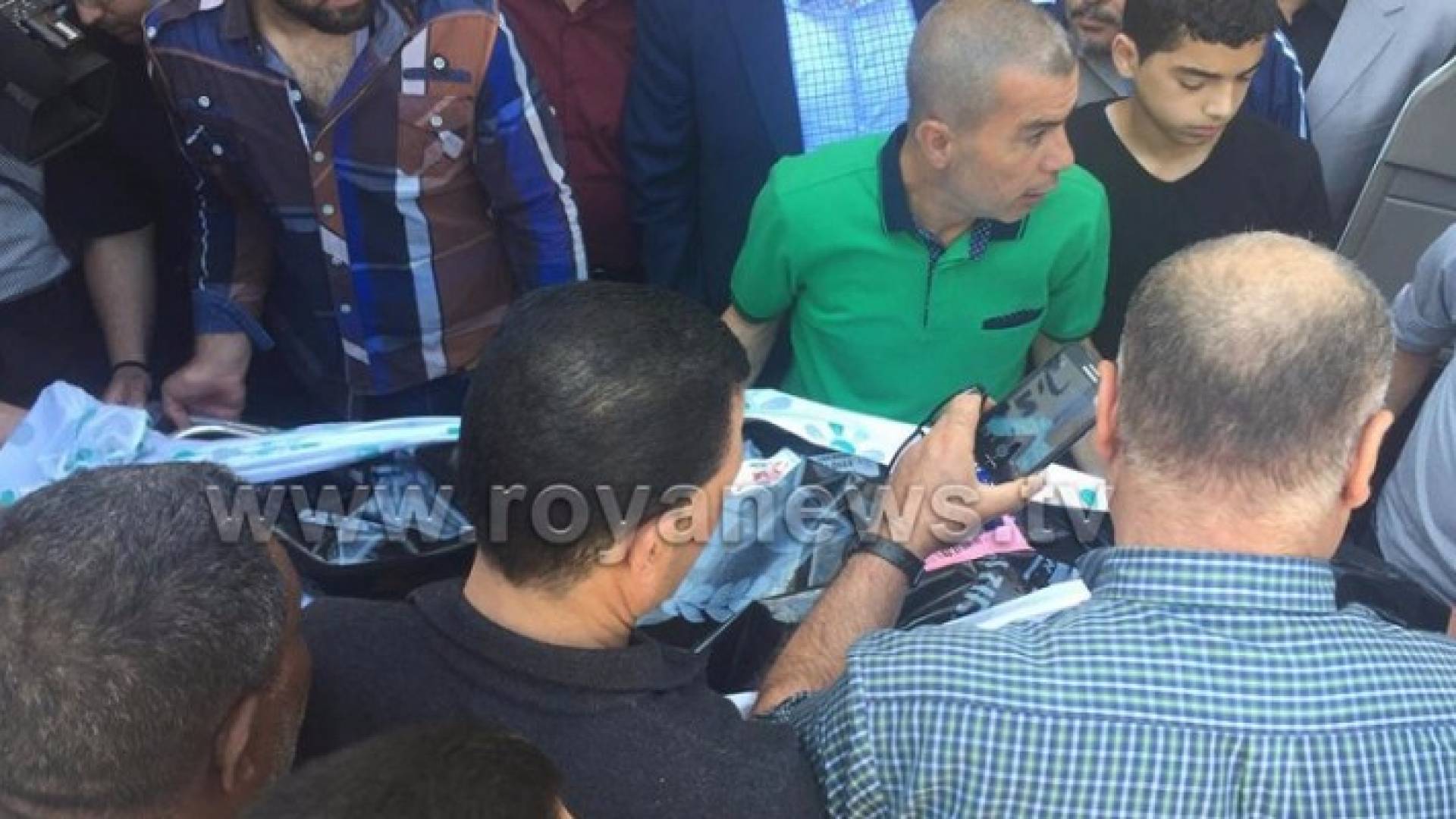 الجثمان لحظة وصوله