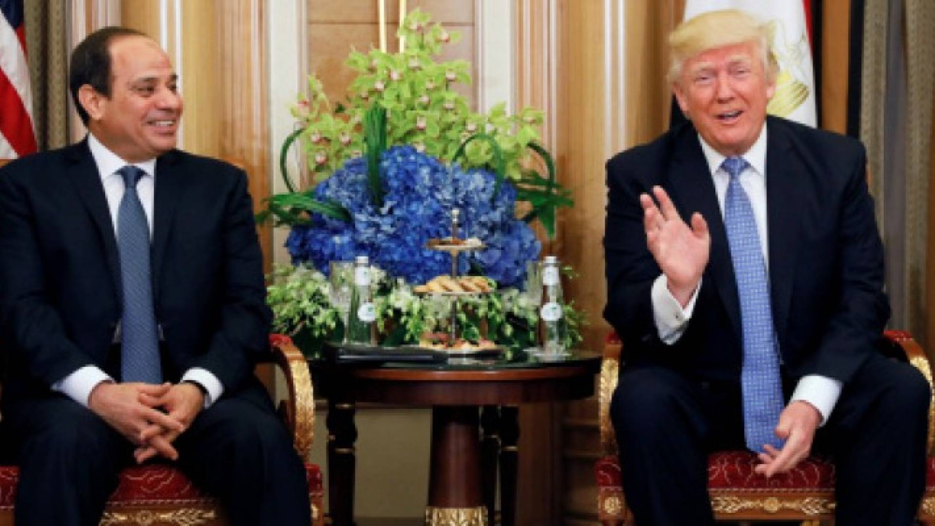 الرئيس الأمريكي والرئيس المصري في الرياض 