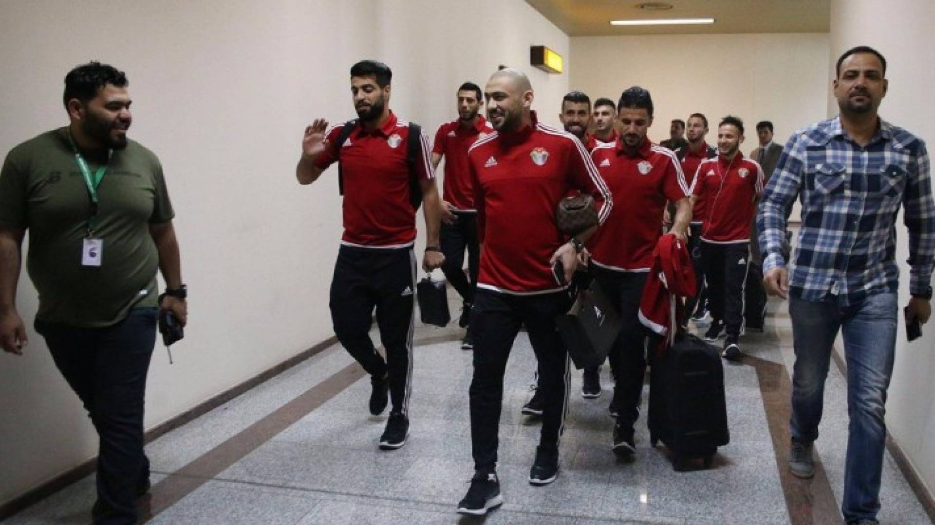 وصول المنتخب الوطني إلى العراق 