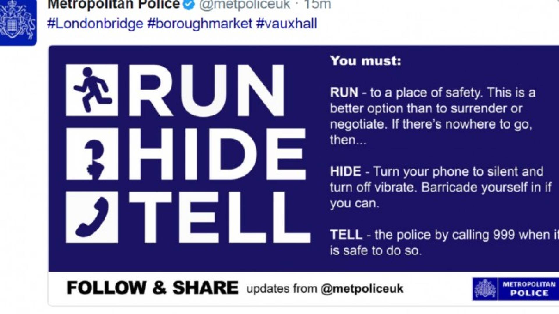 تغريدة الشرطة البريطانية