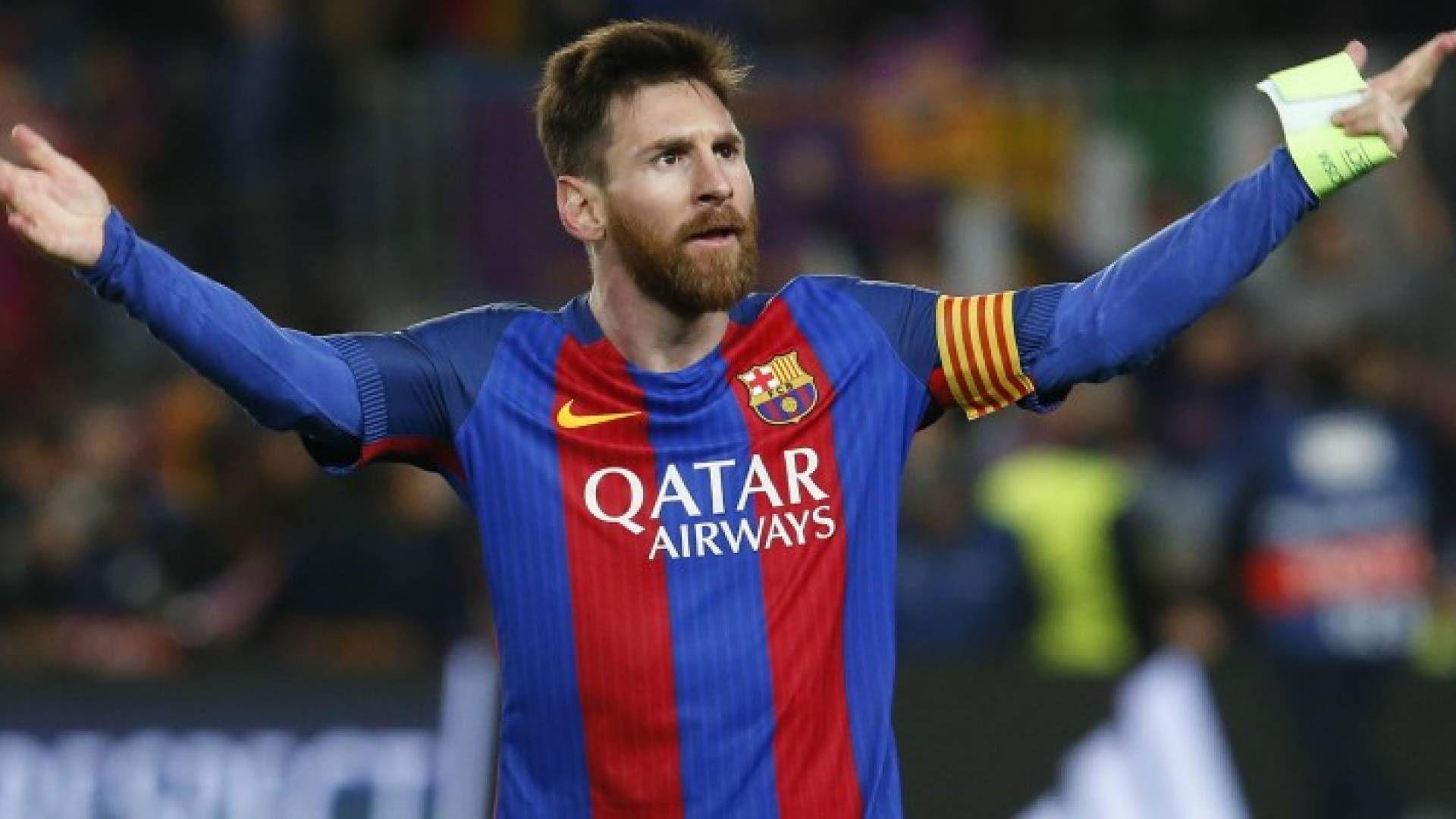 نجم نادي برشلونة الإسباني ليونيل ميسي 