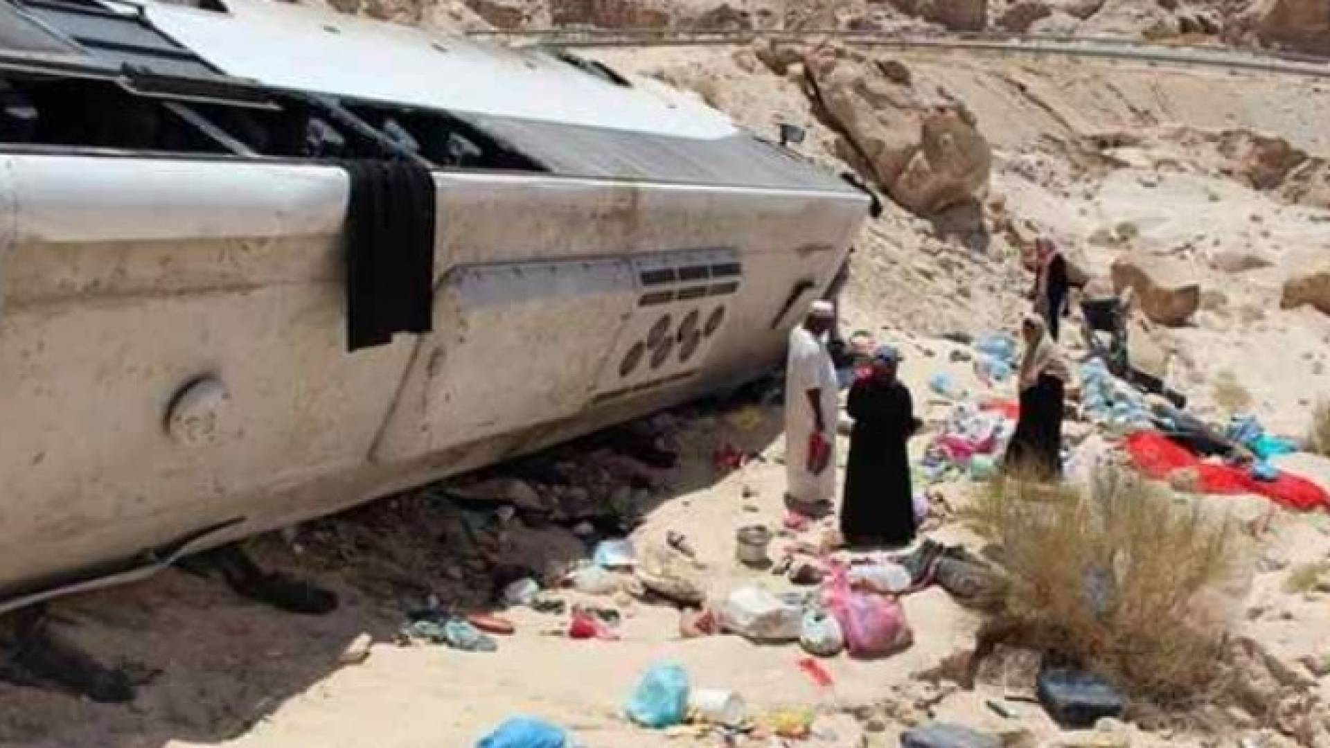 الصورة أرشيفية لحادثة حافلة المعتمرين