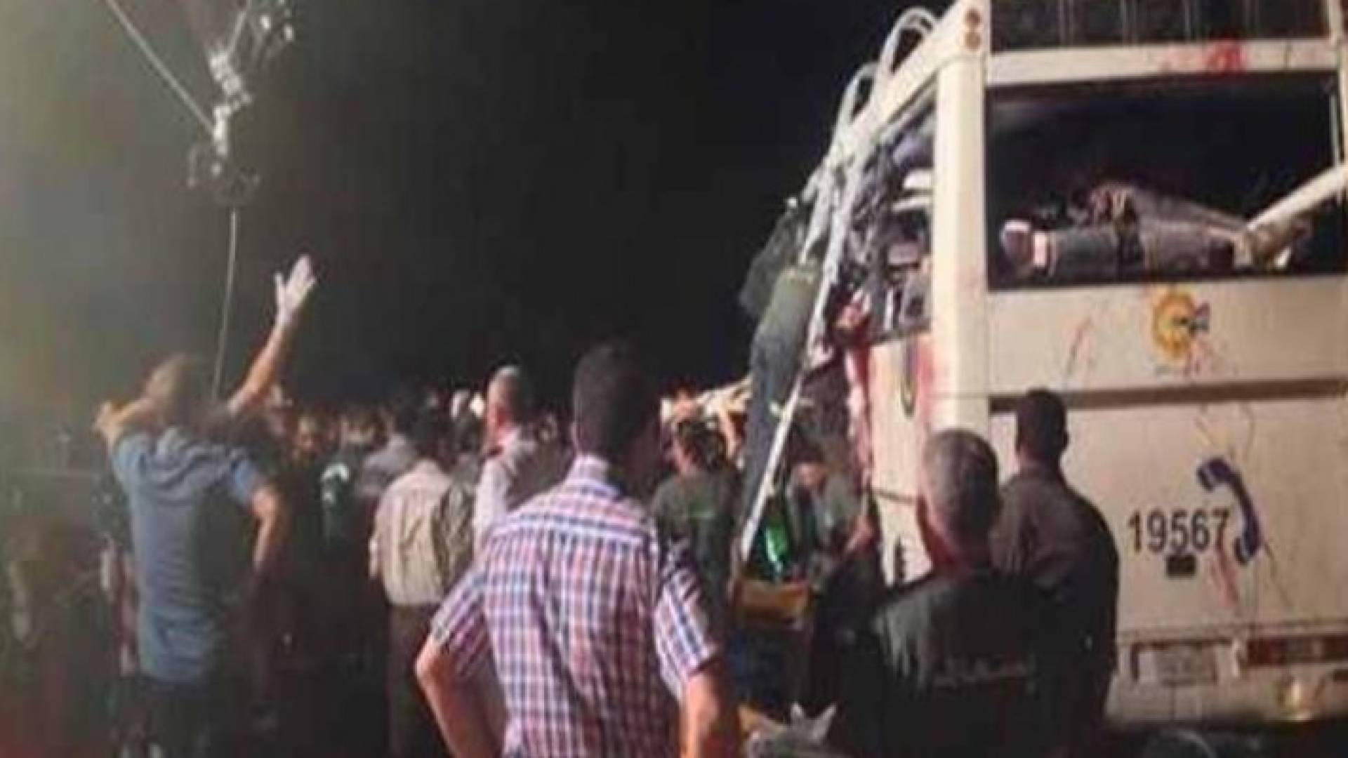 الصورة للحادث من وسائل اعلام مصرية