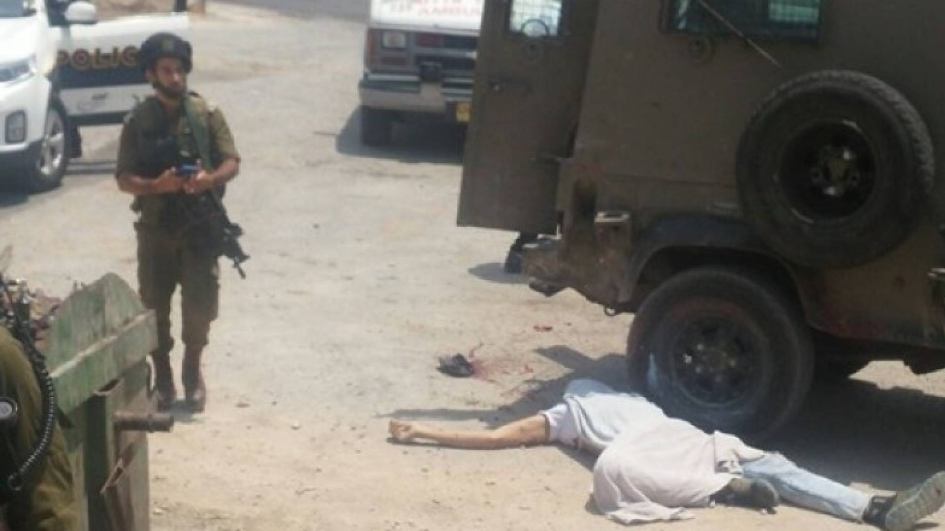 مكان استشهاد الشاب الفلسطيني في بيت لحم 