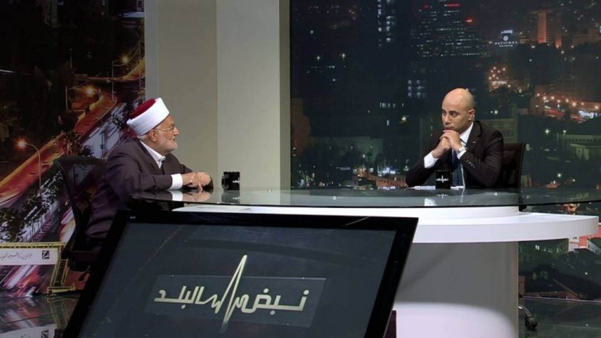 خطيب المسجد الأقصى عكرمة صبري والزميل محمد الخالدي