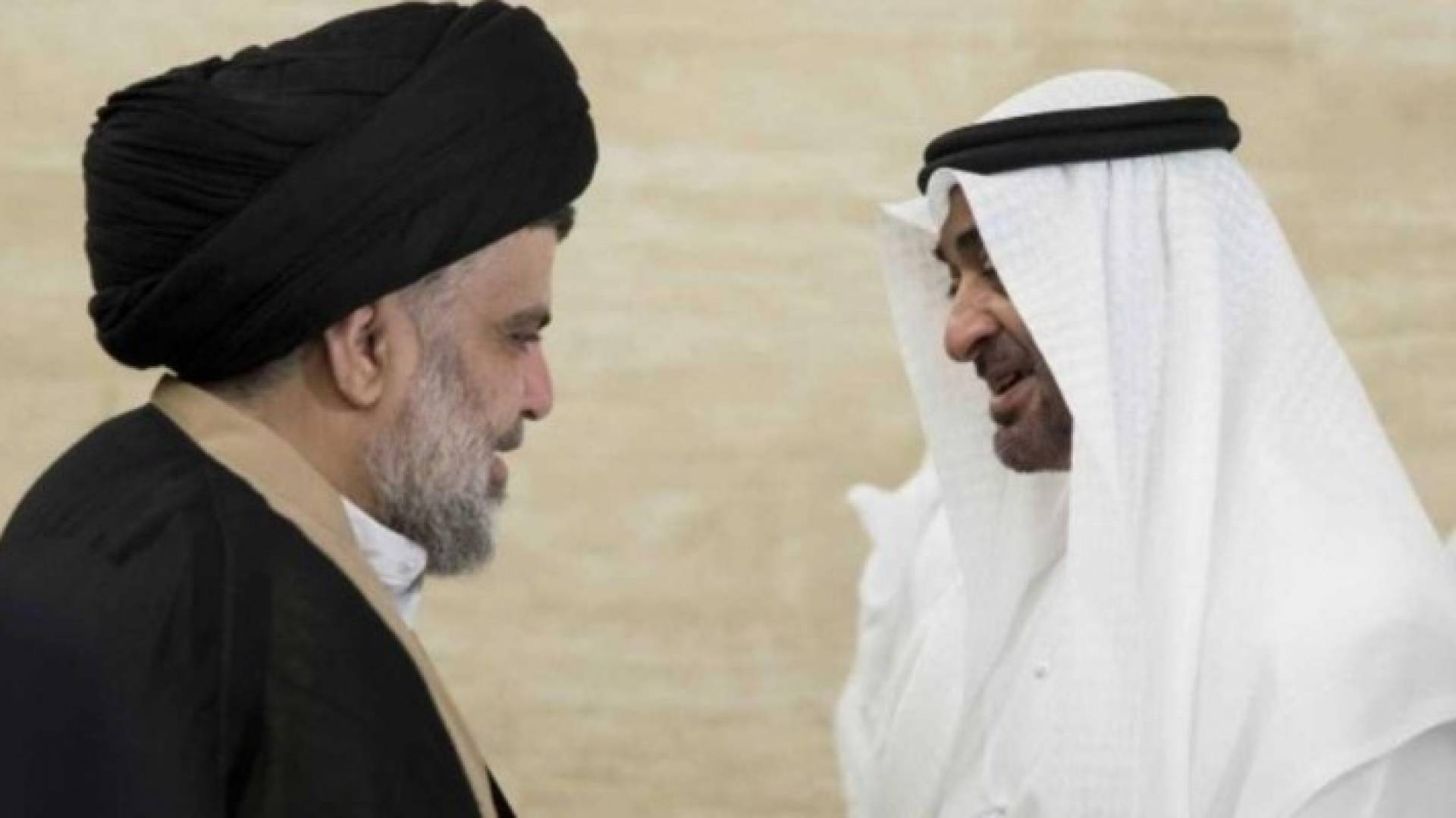 لقاء الشيخ محمد بن زايد ومقتدى الصدر 