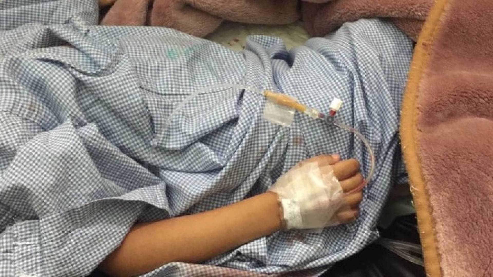 الطفلة سجا في المستشفى