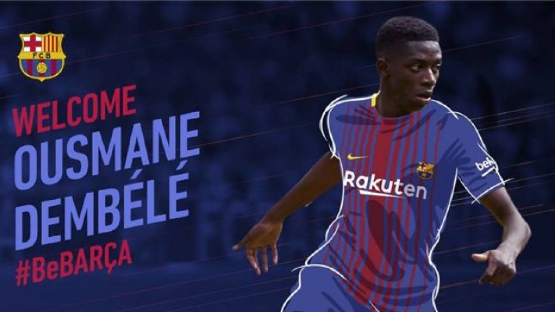 عثمان ديمبليي لاعب برشلونة